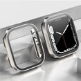 thumbnail image 4 of Vidrio + cubierta para la serie de estuches de Apple Watch 8 7 6 5 4 se 44 mm 40 mm 41 mm 45 mm Protector de pantalla de borde recto Accesorios para Apple Watch, 4 of 5