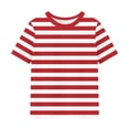 thumbnail image 5 of Zpanxa T Shirts for Girls Solid Color Round Neck Loose Fit Print Pattern Top Polyester Spandex 7-8 Years, 5 of 5