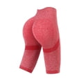 thumbnail image 4 of High Waist Capri Yoga Pants Lifting No Front Seam Workout Gym Pants for Women Tummy Control Running Leggings(Red,L), 4 of 4