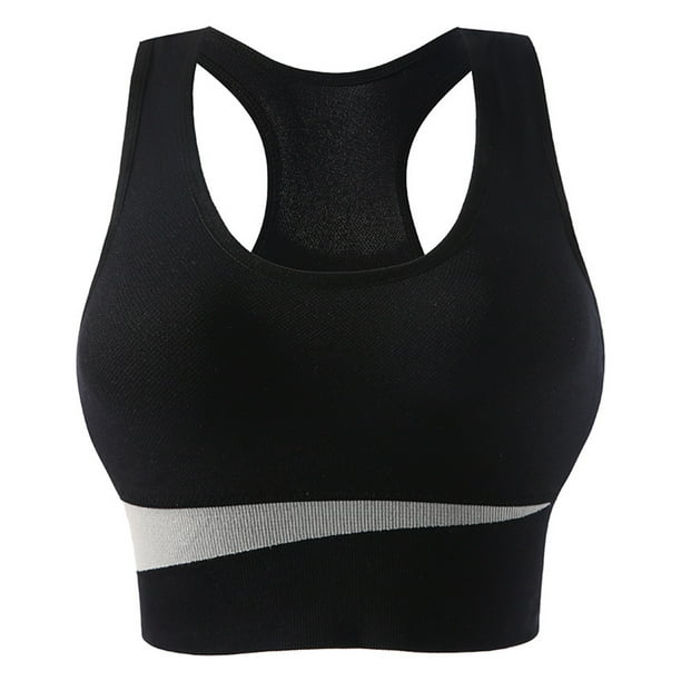 nsendm Female Underwear Adult Sweat Vest Waist Trainer Women's Sports Bra  Big Chest Small Running Shockproof Gathering No Steel Decree Tops  for(Black