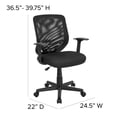 thumbnail image 4 of Scranton & Co Chaise de Bureau en Maille à Dossier Mi-Haut, Noire, 4 of 9