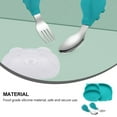 thumbnail image 4 of Miangastore 1 Ensemble Assiette Compartimentée pour Bébé Assiette de Repas en Silicone pour Bébé Vaisselle d'Entraînement, 4 of 8