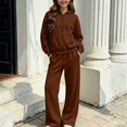 thumbnail image 2 of ITSAME Girls Fleece-Lined Outfit 2-Piece Full Zip Hoodie and Wide Leg Pants Fall Winter Warm Casual Set Size 13, 2 of 9