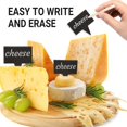 thumbnail image 3 of QZS Chalkboard Picks Cheese Name Tag,Durable Food Markers for Cheese,2.2x2.3In Square Cupcake Tag Picks for Wedding,Birthday,12Pcs, 3 of 6