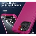 thumbnail image 2 of iPhone 14 Pro Case Cover Dual Layer Rugged / Heavy Duty / Shockproof 6.1" Pink, 2 of 5
