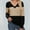 Brown, variant on Women's V-Neck Color Matching Long-Sleeved Fashion Blouse, CuffSide Button Decoration, the OverallCasual Loose, Suitable for Spring andAutumn Wear Ladies Blouse.