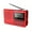 Red, variant on Lotpreco Multi-Function Radio FM/AM/SW Multi-Band Radio Portable Bluetooth Speaker MP3 Player can be Operated by Rechargeable Lithium Battery/3 AA Batteries Support TF Card/U Disk,Red