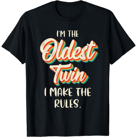 Twins Shirt Matching Birthday Sibling Oldest Twin T-Shirt