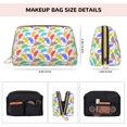 thumbnail image 5 of Rateoe Colored Armadillos for Travel Makeup Bag,Large Capacity Cosmetic Bags for Women,Waterproof Portable Pouch Open Flat Toiletry Bag Make up Organizer, 5 of 8