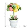 thumbnail image 2 of Easter Eggs Artificial Potted Plants Easter Decorations Farmhouse Fake Potted Plants with Colorful Eggs Faux Plants Indoor Eucalyptus Stems Fake Plants for Centerpieces Party Easter Basket Stuffers F, 2 of 4