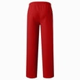 thumbnail image 4 of CAUYDY Youth Boy's Baggy Sweatpants Kis Straight Leg Open Bottom Casual Pants Tween Elastic Waist Athletic Joggers Sweat Pants With Pockets Red Sizes 15-16 Years, 4 of 5