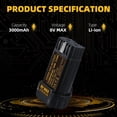 thumbnail image 2 of Persever 2Pack 3000mAh 8V DCB080 Li-on Battery Replacement for Original 8Volt Battery DW4390 DCF680 DCF680N1 DCF680N2 DCF680G2,Compatible with Cordless Power Tools, 2 of 8
