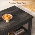 thumbnail image 5 of Aheaplus 43.3" Farmhouse Coffee Table with Storage Shelf, Rustic Wood Center Table for Living Room,Gray Oak, 5 of 7