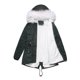 thumbnail image 1 of Chaqueta de algodón de talla grande para mujer, de longitud media y larga, con forro polar, chaqueta de invierno cálida y holgada para mujer con cuello de piel, 1 of 6
