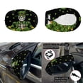 thumbnail image 5 of Yuyamidu Skull Car Hood Cover Green Leaf Auto Rearview Protection Cover 3 Pack Vehicle Front Hood Cover for Car Side Mirror Covers St. Patrick's Day Car Exterior Accessories, 5 of 7
