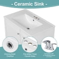thumbnail image 4 of 30" Bathroom Vanity with Sink - One Soft Close Door (with Shelf) & Three Drawers, Space-Saving Storage Vanity for Bathroom,White, 4 of 11
