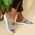 thumbnail image 4 of Sandalias informales de moda para mujer, zapatos de tacón plano para exteriores, zapatillas de playa Wmkox8yii  ytu8581, 4 of 7