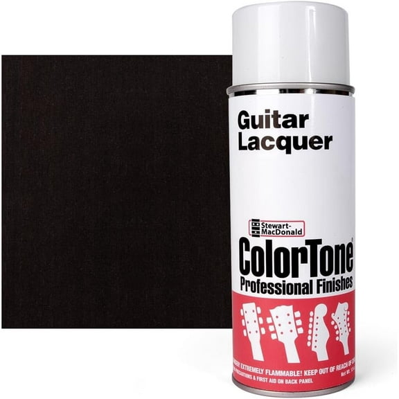 ColorTone Aerosol Guitar Lacquer, Sunburst Black – Nitrocellulose Spray for Black Sunburst Finishes – Fast-Drying & Durable – Professional Guitar Paint – 13 oz Can (3889)