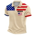 thumbnail image 4 of Leey-World Mens 4th Of July Shirt Men's 4th of July Shirt 2026 American Flag 250th Anniversary T-Shirt USA Patriotic Independence Day Top Star Stripes Tee(Beige,2XL), 4 of 4