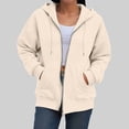 thumbnail image 7 of vigerkar Zip Up Hoodie Women 2026 Y2K Long Sleeve Zipper Crop Sweatshirts Winter Casual Comfy Track Jackets with Pockets Streetwear Style (Beige, XL), 7 of 7