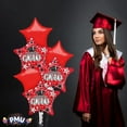 thumbnail image 2 of PMU Graduation Bouquet with (3) 18 Inch Congrats Grad Star & (3) 22 Inch Solid Star Shape Red Mylar Balloons Pkg/6, 2 of 6