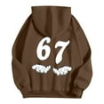 thumbnail image 4 of sususu Hoodies for Men Y2K 67 Print Pullover Hoodie For Retro Graphic Streetwear Casual Soft Comfortable Sweatshirt With Front Pocket,Z02-Coffee,S, 4 of 6