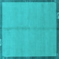 thumbnail image 1 of Ahgly Company Indoor Square Abstract Light Blue Modern Area Rugs, 7' Square, 1 of 4