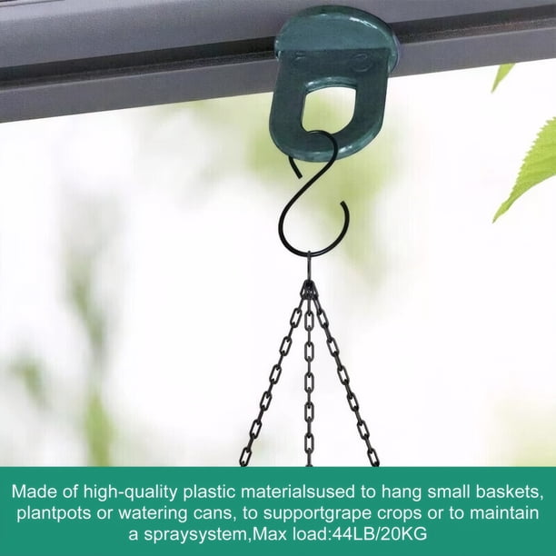 Yuarrent Ganchos de plástico duraderos para invernadero, Clips fáciles de colocar para aplicaciones amplias, Clips de fijación de plástico Jardín y Patio 100 piezas