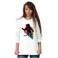 thumbnail image 4 of Vaporwave NASA Astronaut Space Jump Long Sleeve TShirt Men Women Brisco Brands X, 4 of 6