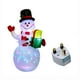 thumbnail image 1 of Decoración navideña para patio, luces coloridas giratorias, modelo de muñeco de nieve inflable, 1 of 5