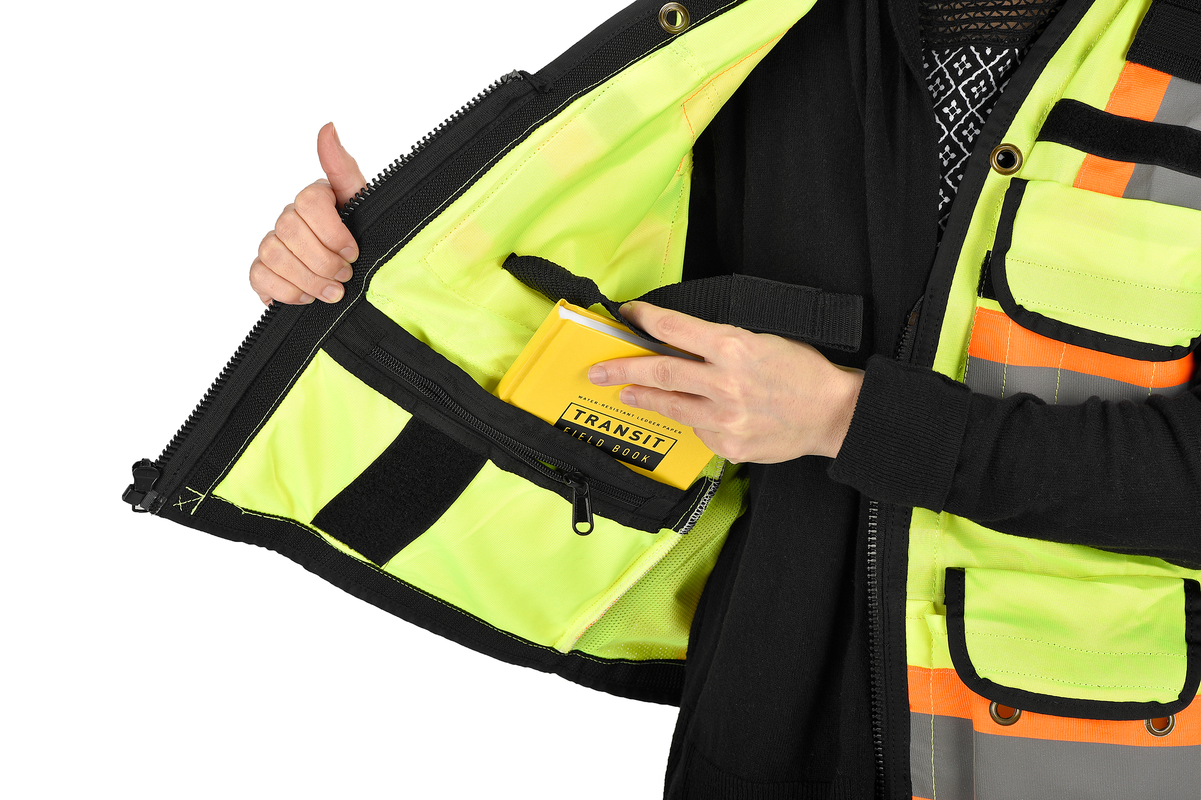 AdirPro Surveyors Utility Safety Vest, Class 2, High Visibility, Heavy Duty,  Yellow, Small