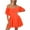 Orange, variant on Women's Plus Size Summer Dress, Sleeveless One Shoulder Knit Dress, Knee Length Casual Dress for Beach Vacation