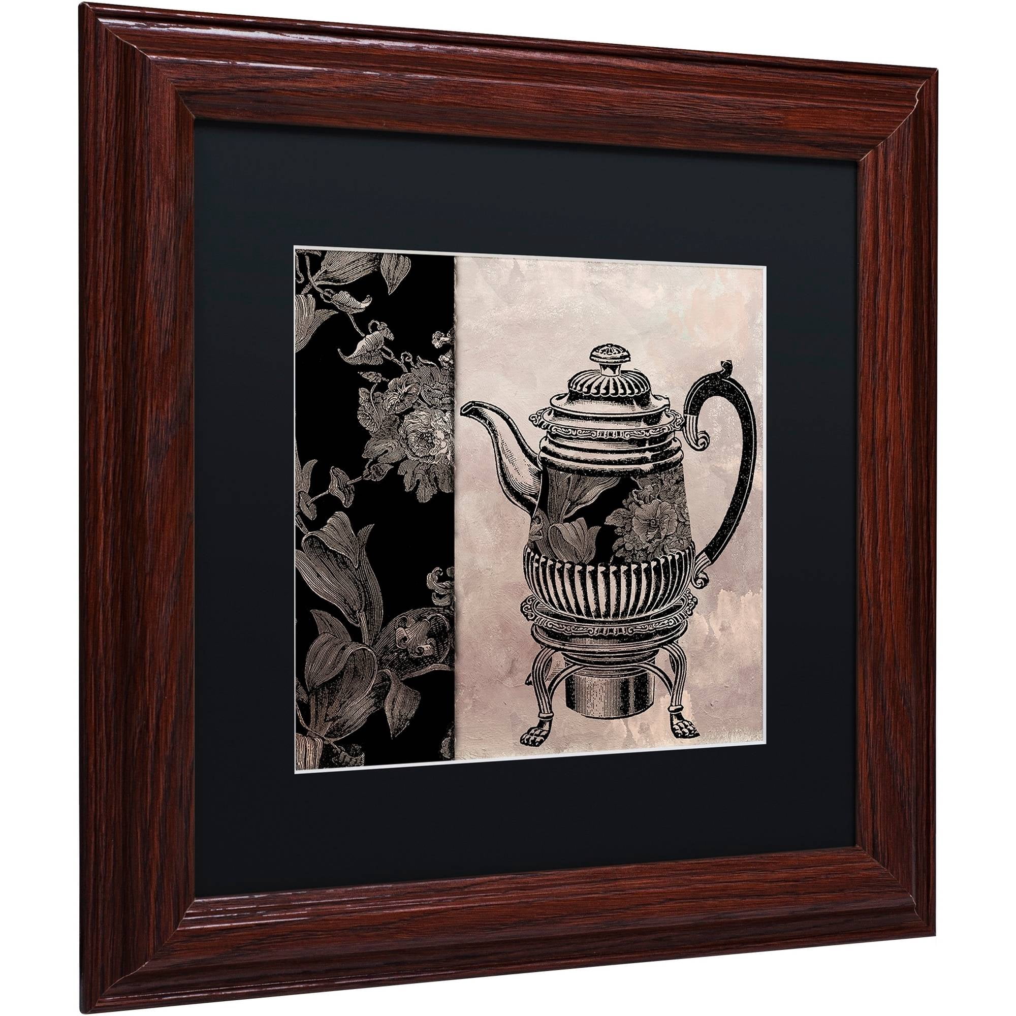 Trademark Fine Art "Victorian Table III" Canvas Art by Color Bakery Black Matte, Wood Frame