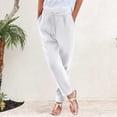 thumbnail image 6 of Pxiakgy Womens Sweatpants Loose Fit Elastic Waisted Drawstring Lounge Pants Baggy Straight Leg Athletic Joggers with Pockets Women's Lightweight Sports Sweatpants for Autumn and Winter White Xxl, 6 of 8