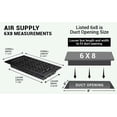 thumbnail image 5 of Achtek Air Supply Vent 6"x 8" Duct Opening (Overall 7-1/2"x 9-3/4") Solid Cast Aluminium Register Cover | Powder Coated, 5 of 13
