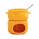 thumbnail image 2 of Ceramic Chocolate Fondue Pot Set Heatproof Melting Bowl Burners For Ice Cream Cheese Dessert Home Kitchen Includes Forks, 2 of 6