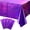 Purple, variant on 4 Pack Iridescent Purple Plastic Tablecloths, Shiny Disposable Laser Rectangle Table Covers, Foil Tablecloth Iridescent Party Decorations for Birthday Bridal Wedding Christmas, 54x108 Inch