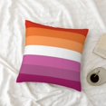 thumbnail image 7 of Lesbian Pride Flag Throw Pillow Cover Cozy Micro velvet 18x18 Inch Pillowcase Cushion Decorative Pillow Case for Car Home Sofa Bed Decor with Hidden Zipper, 7 of 7