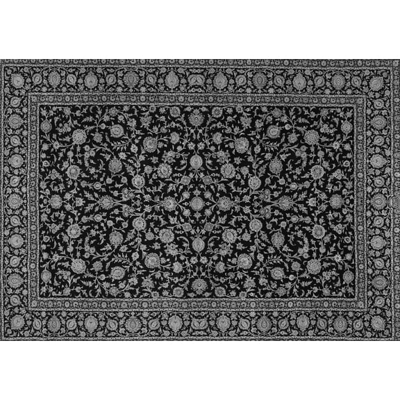 Ahgly Company Indoor Rectangle Persian Gray Traditional Area Rugs, 5' x 7'