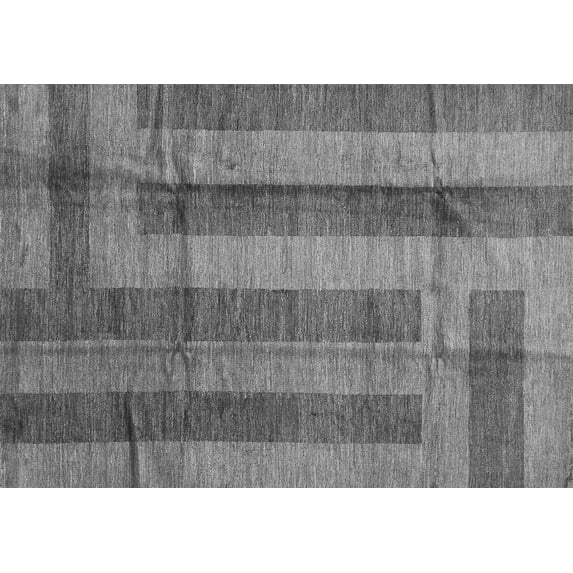 Ahgly Company Indoor Rectangle Abstract Gray Contemporary Area Rugs, 4' x 6'