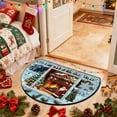 thumbnail image 1 of Iumwxz Christmas Holiday Semicircle Door Mat 16x24 Inch Absorbent and Nonslip Kitchen Floor Rug with Cushioned Backing Washable Polyester Fiber for Entryway Porch Bathroom and Indoor Outdoor Use, 1 of 6