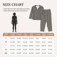 thumbnail image 4 of Balery Black and white houndstooth Conjunto de Pijama con Estampado para Mujer, Conjunto de Dos Piezas con Manga Larga, Ropa de Dormir Suave con Bolsillos, Pijamas Cómodos-X-Large, 4 of 7