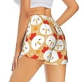 thumbnail image 3 of Bixox Women's Cartoon Chicken pattern 2 in 1 Running Shorts - Lightweight Athletic Workout Gym Yoga Shorts Liner with Pockets - XX-Large, 3 of 7