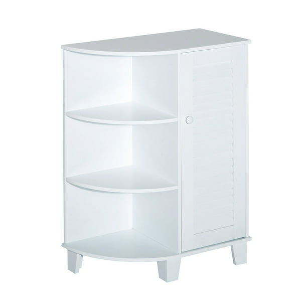 Homcom 32 Modern Country Bathroom Cabinet Cupboard With Rounded