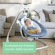 thumbnail image 4 of Ingenuity SimpleComfort Columpio relajante compacto, barra giratoria, asiento giratorio, 6 velocidades, para edades de 0 a 9 meses, hasta 20 libras - Chambray, 4 of 5