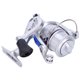 thumbnail image 1 of Carrete de pesca portátil, cañas de fundición con alambre de pescado, carrete giratorio, accesorio de pesca plateado, 1 of 10