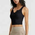 thumbnail image 4 of YueHuiYing Women's V Neck Crop Tops Basic Trendy Notched Sleeveless Slim Fit Summer Y2k Crop Tank Top, 4 of 5