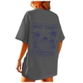 thumbnail image 2 of Hawaiian Hibiscus Tshirt Women Oversized Beach T Shirts Aesthetic Flower Graphic Tees Preppy Cute Shirts for Teen Girls, 2 of 7