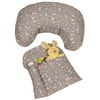 Leachco Rockin' Pockets Delicate Branch Taupe │ Contoured Nursing Pillow│ Sham-Style, Removable Cover