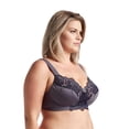 thumbnail image 4 of Curve Muse Plus Size Unlined Minimizer Wirefree Bras with Embroidery Lace-3Pack-GREY-BURGUNDY-BLACK-42C, 4 of 6